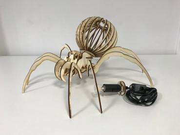 Spinne 3D Lasee Cut Holzmodell Puzzle mit zusätzlichem Lampenset